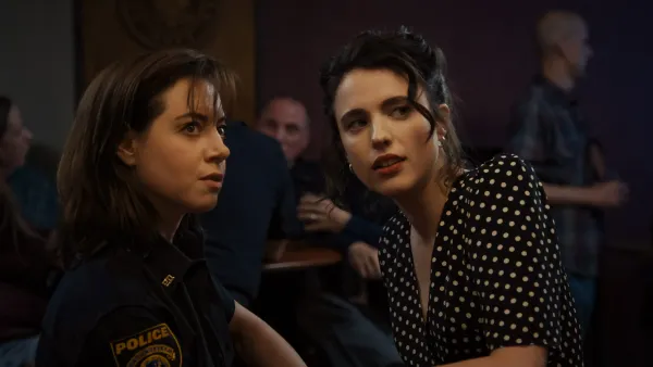 Aubrey Plaza and Margaret Qualley in "Honey Don't."